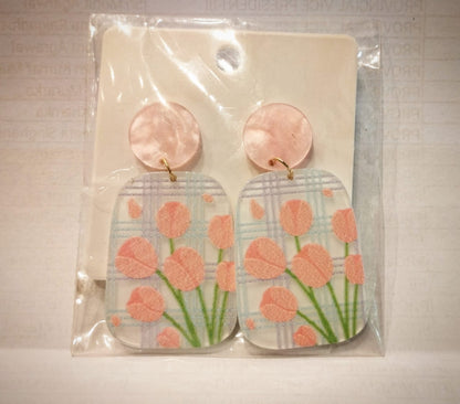 Cute Floral Printed Earrings