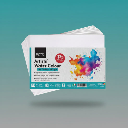 A3 Water Color Paper (300 GSM) by Gifthubmart