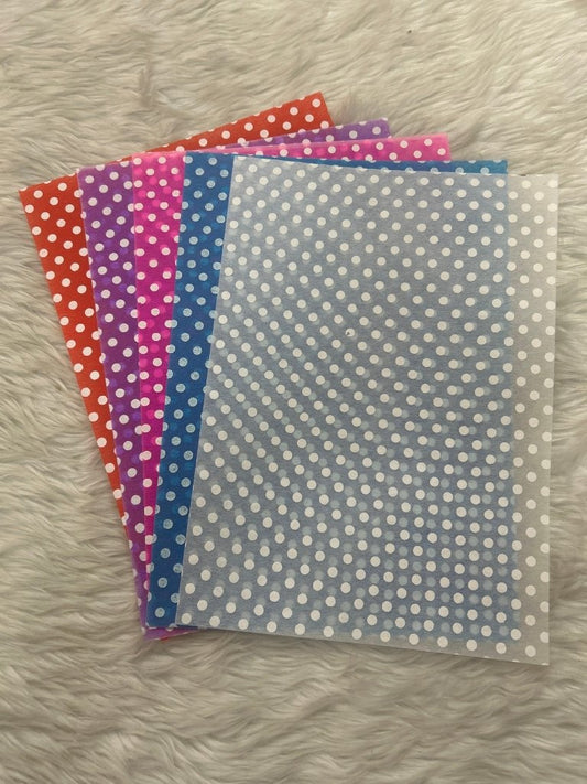 A4 Non Woven Paper Polka Dot- Multicolour by Gifthubmart
