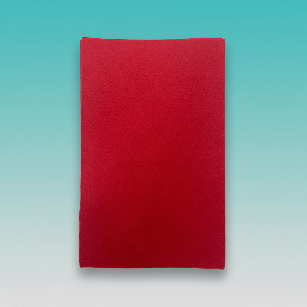 A4 Nonwoven Felt Sheets- Red by Gift Hub Mart
