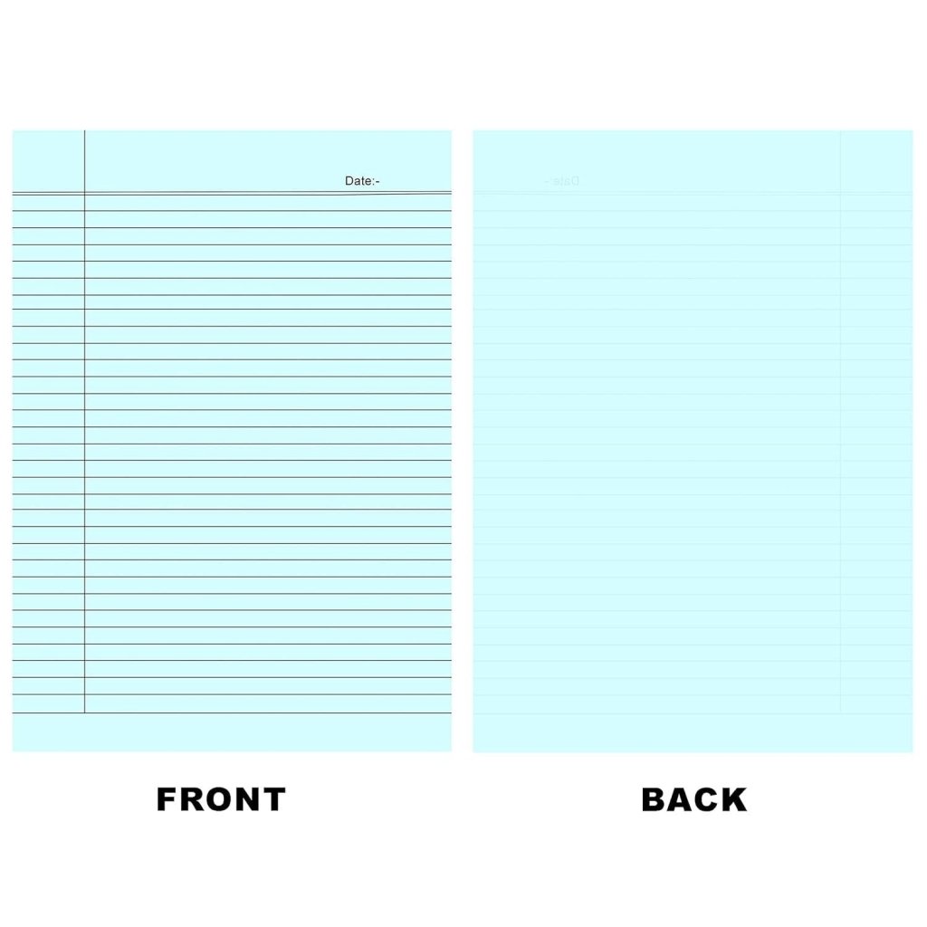 A4 Ruled Coloured Sheet Thin (50 Sheets) by Gifthubmart