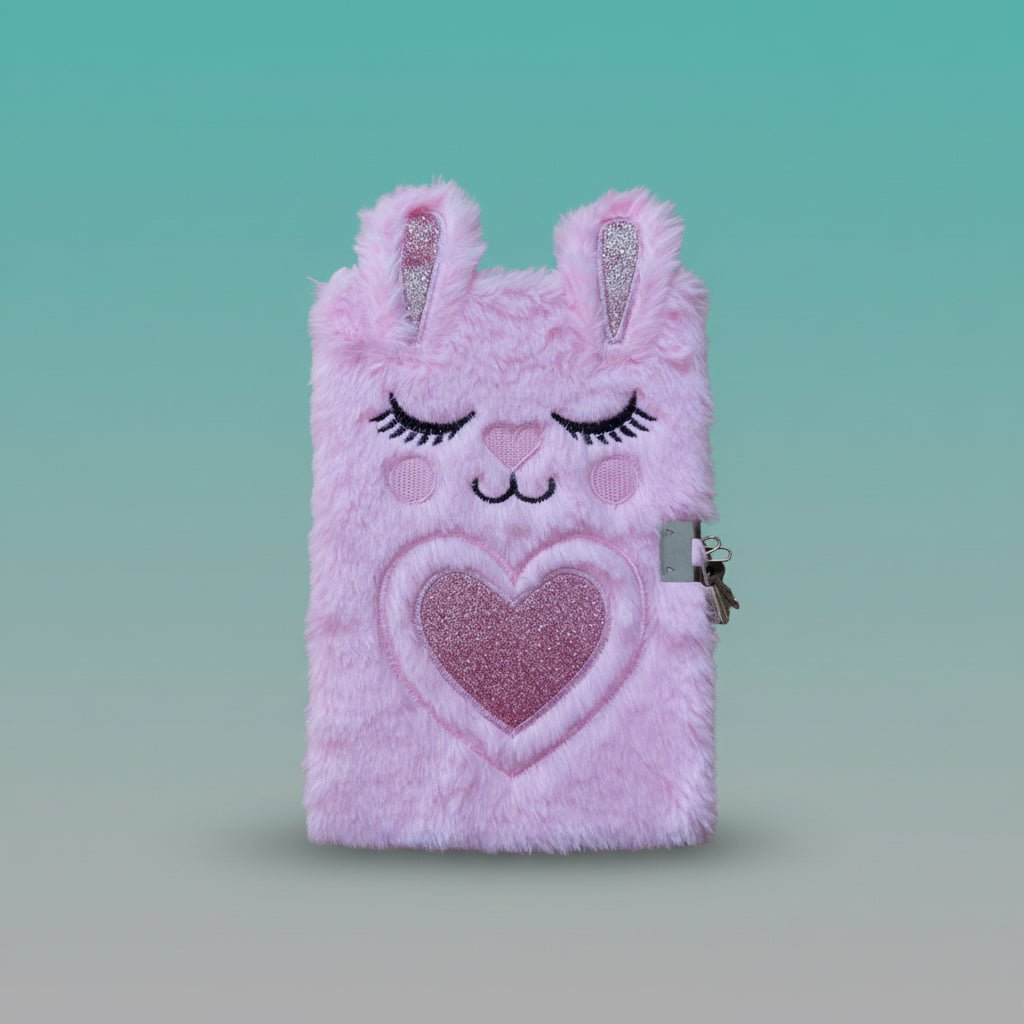 A5 Diary Fur Ear With Lock by Gift Hub Mart