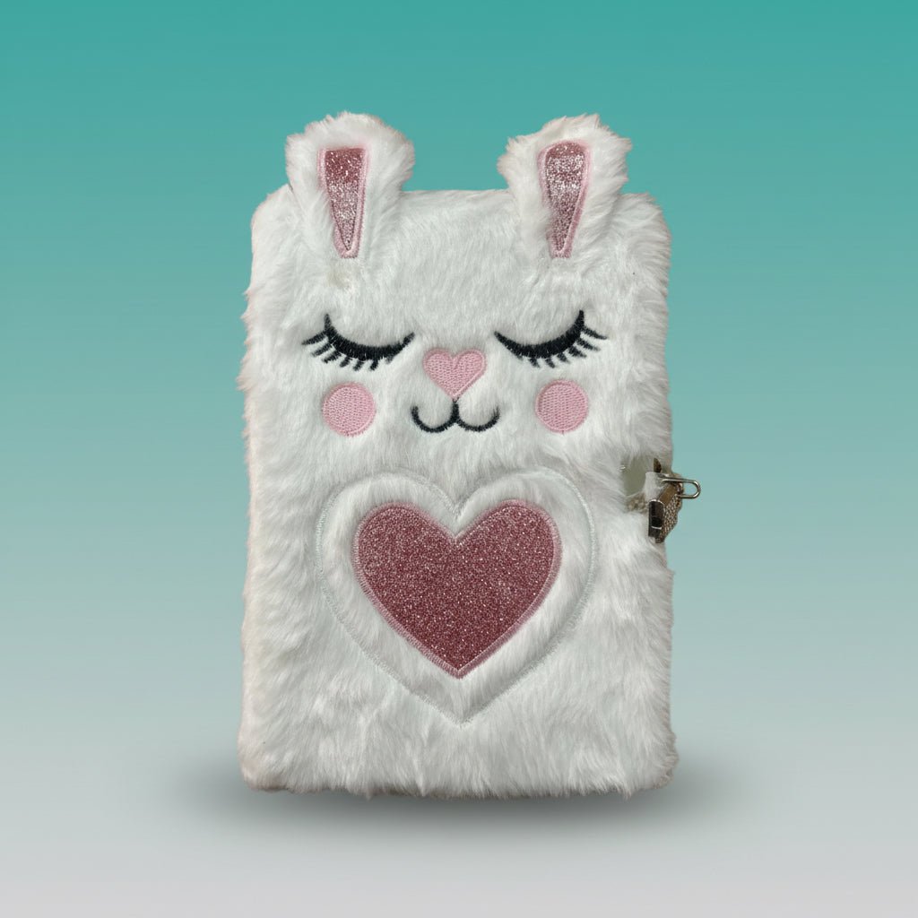 A5 Diary Fur Ear With Lock by Gift Hub Mart