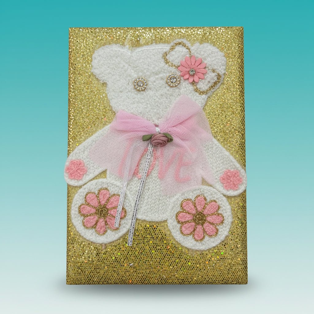 A5 Glitter Diary- Teddy by Gift Hub Mart