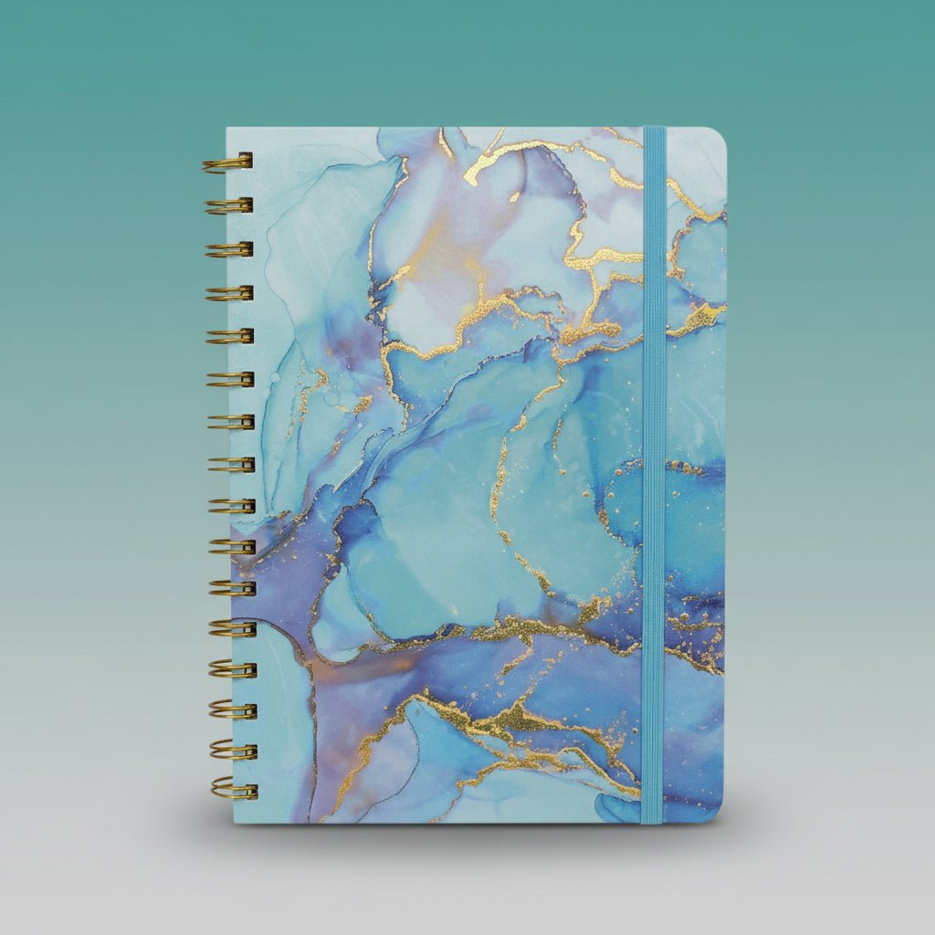 A5 Spiral Diary 1801-4- Alcohol Ink Design by Gift Hub Mart