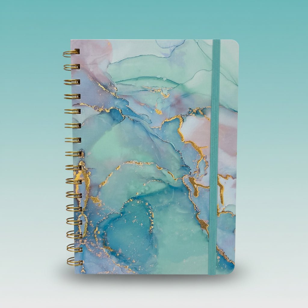A5 Spiral Diary 1801-4- Alcohol Ink Design by Gift Hub Mart