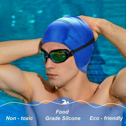 Sporty Silicon Swimming Cap Big