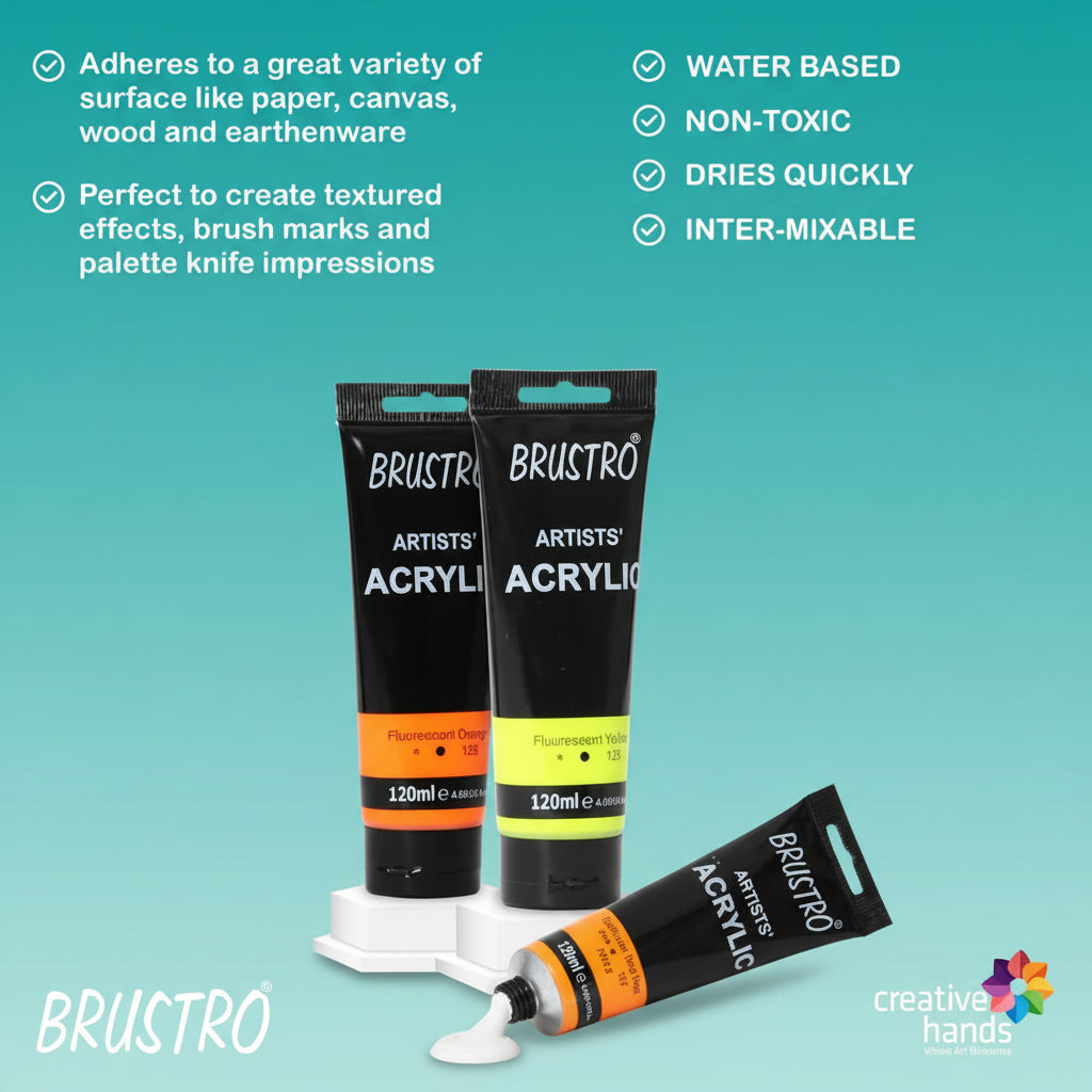 Acrylic Colour 30 Shades Brustro by Gifthubmart