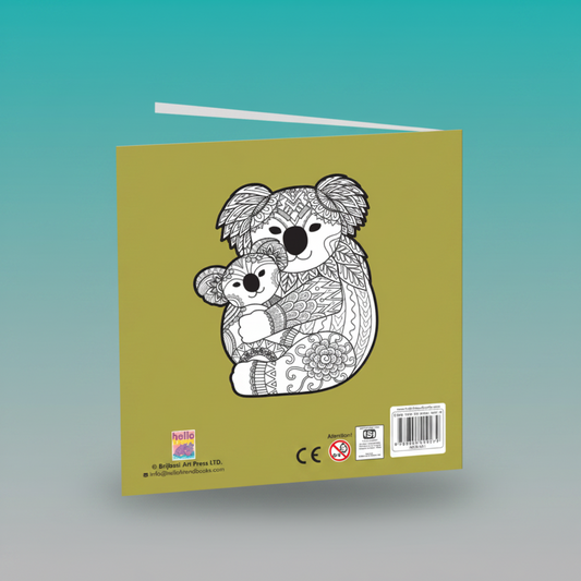 Adult Colouring Book- Animal Hello Friends by Gift Hub Mart