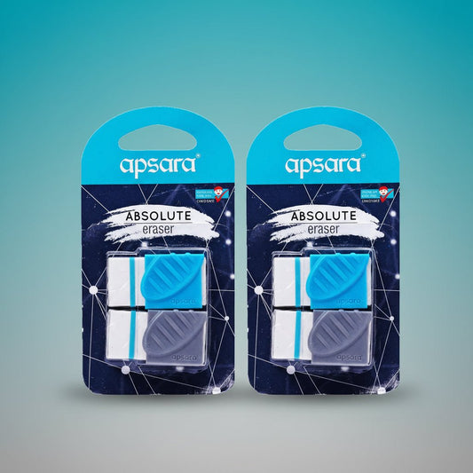 Apsara Absolute Eraser (Set Of 2 Erasers) by Gifthubmart