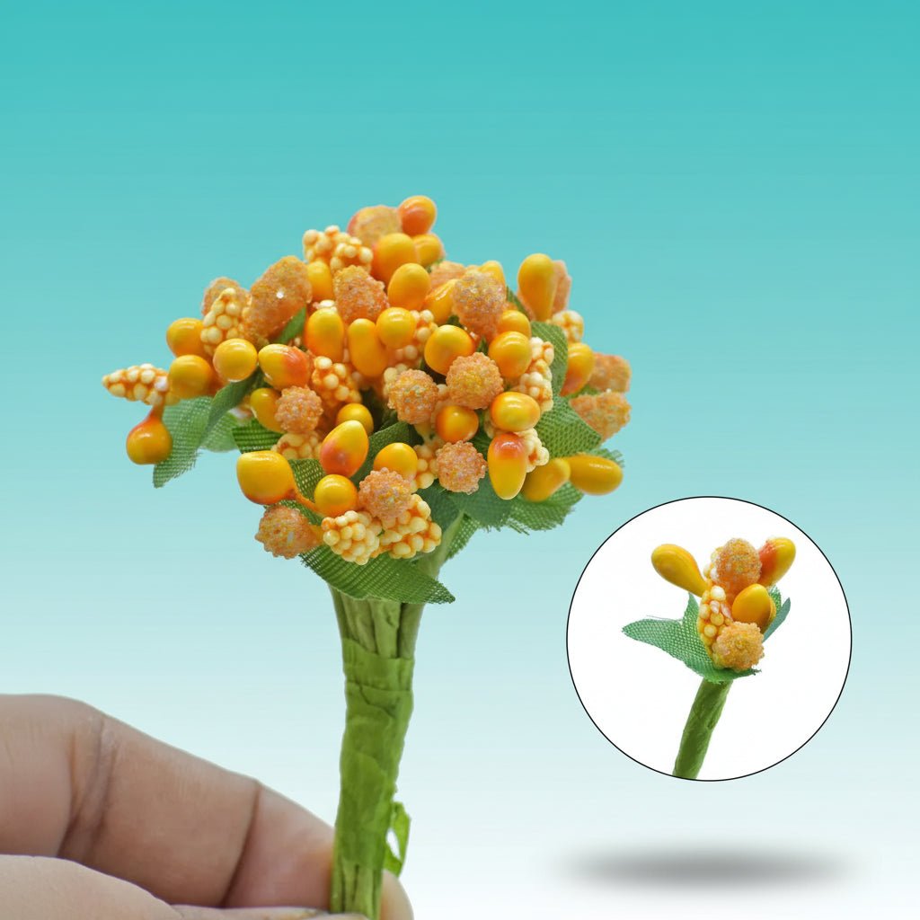 Artificial Flower Pollens Yellow by Gifthubmart
