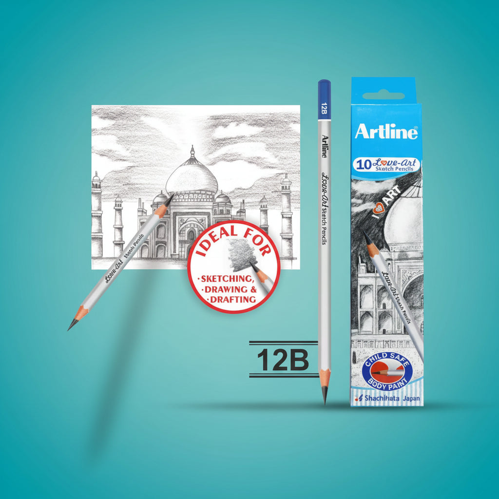 Artline Panel 12B Sketch Pencils by Gifthubmart