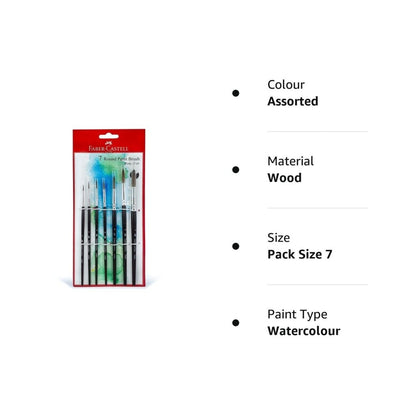 Assorted Paint Brushes (Set of 7) by Gifthubmart