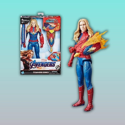 Captain Marvel 4+ action figure by Gifthubmart, red-blue suit, Games & Toys