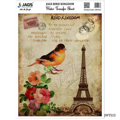 Jags Water Transfer Sheet Bird Kingdom JWTS15