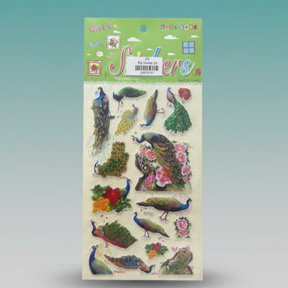 Big Sticker 24 (Peacock Design) by Gifthubmart