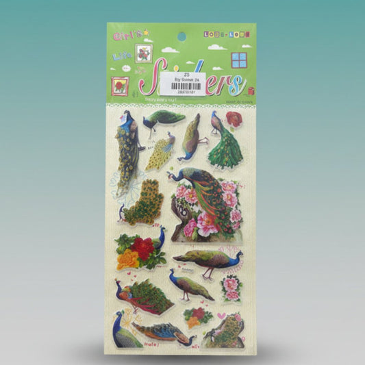 Big Sticker 24 (Peacock Design) by Gifthubmart