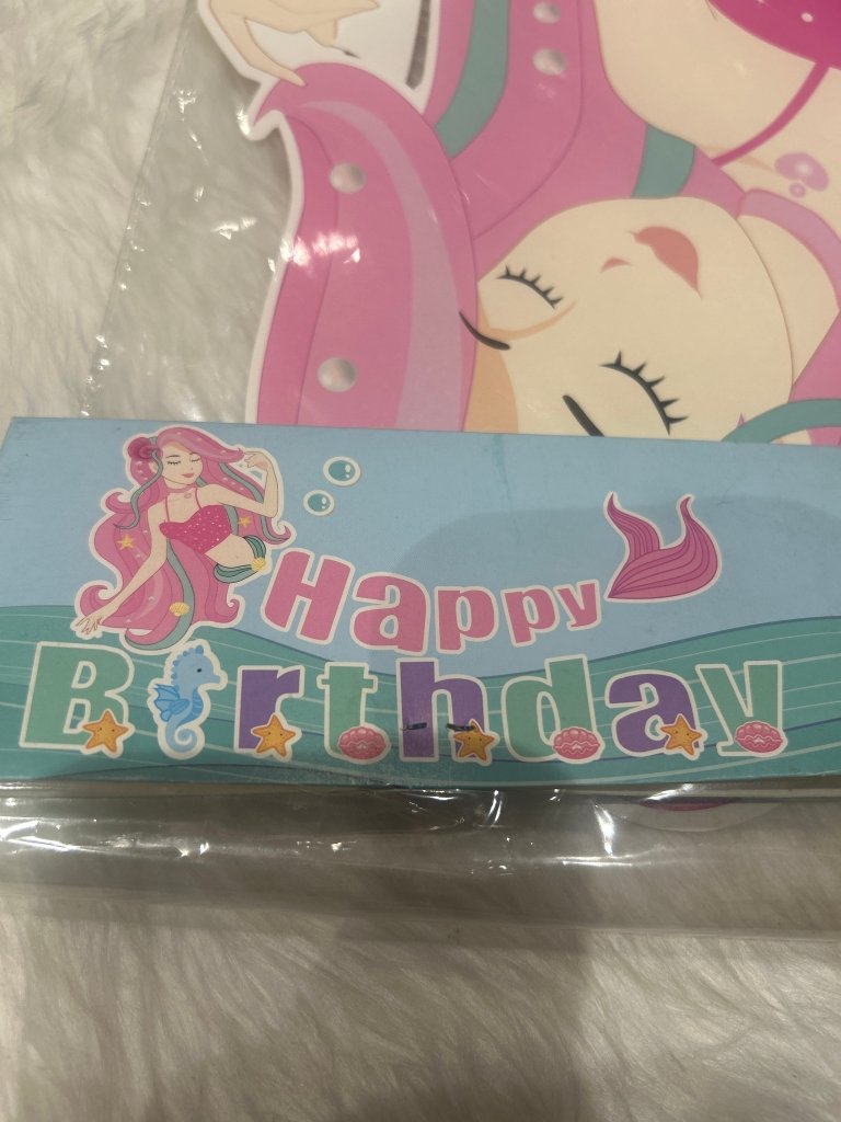 Birthday Banner Mermaid by Gifthubmart