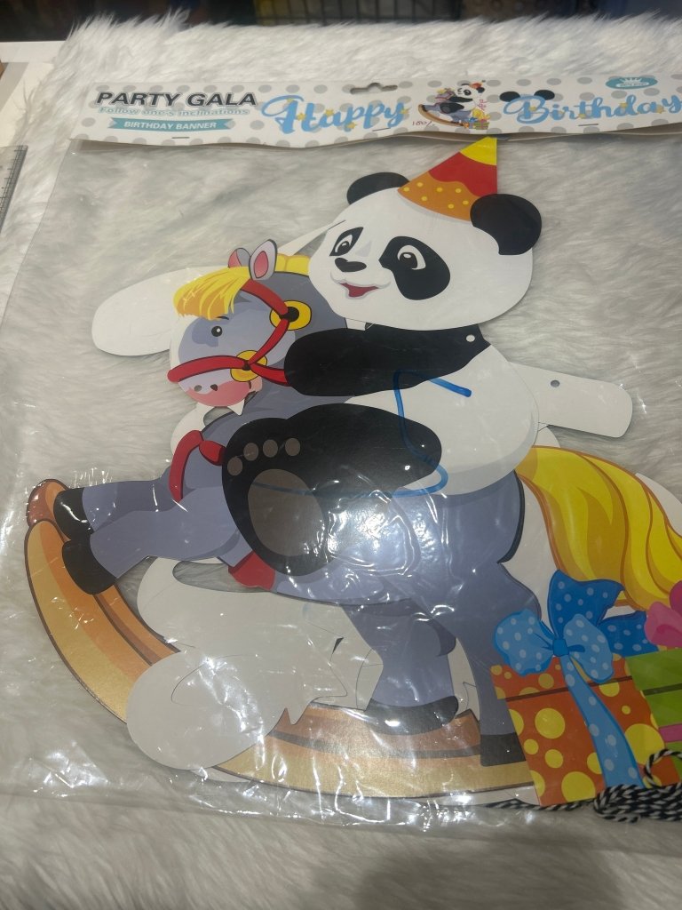 Birthday Banner Panda by Gifthubmart