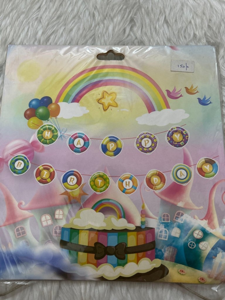 Birthday Banner Rainbow by Gifthubmart