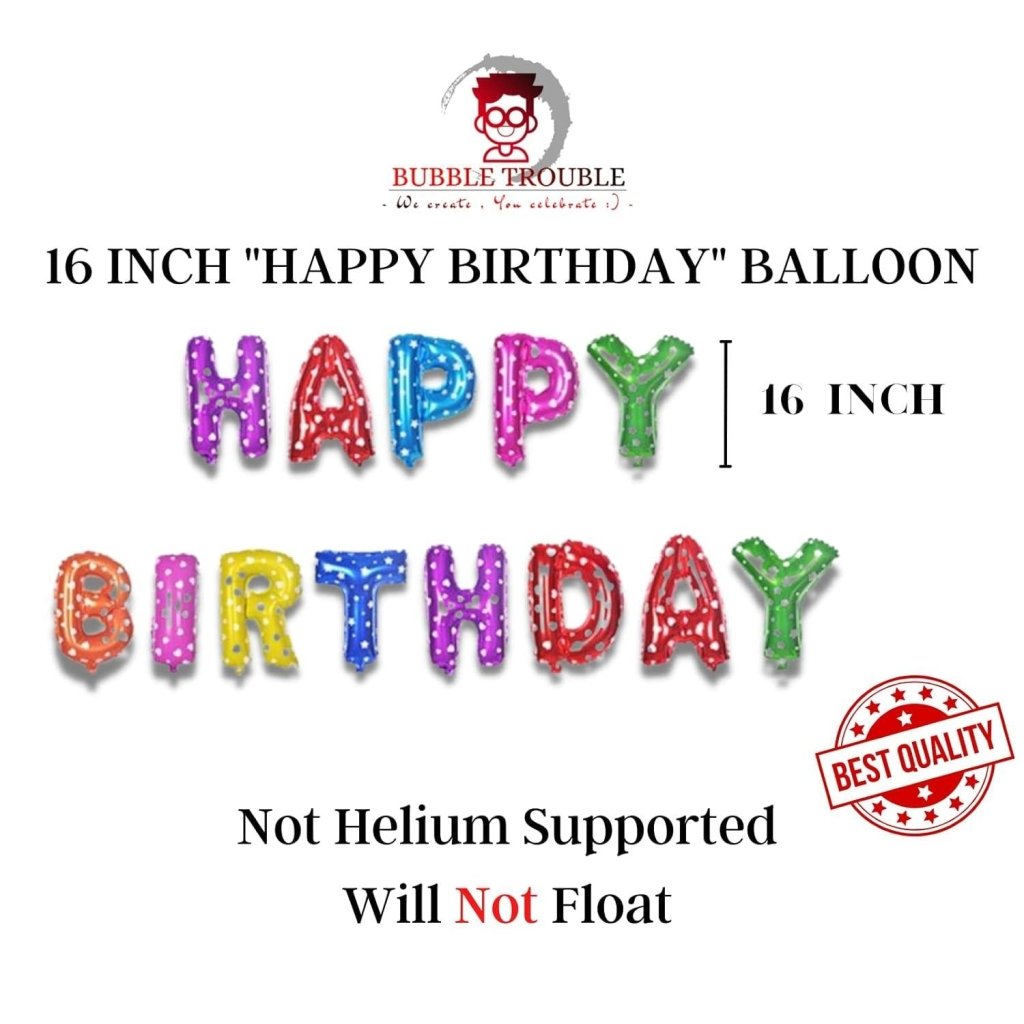Birthday Foil Balloon 16" Multicolour by Gifthubmart