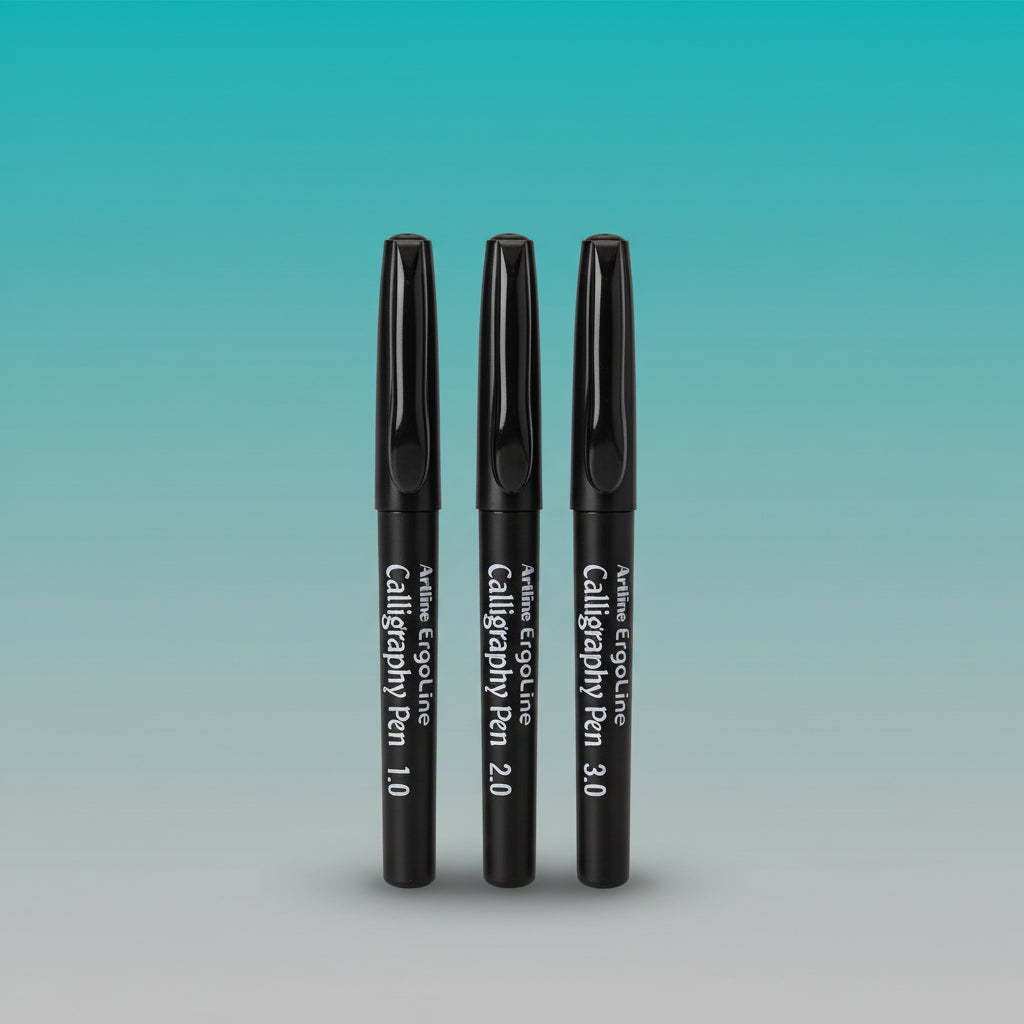 Black Artline Calligraphy Pen (Black) by Gifthubmart