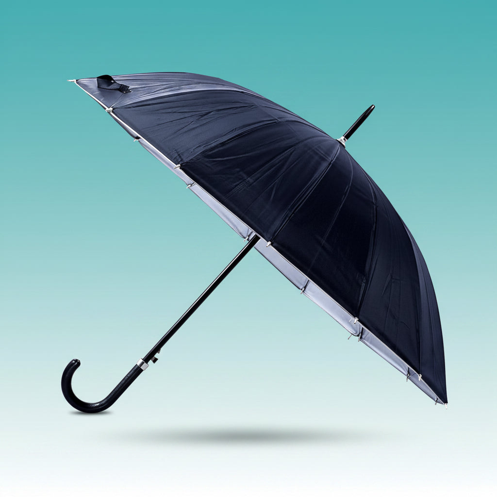 Black Long Umbrella Big 36 Inch by Gifthubmart