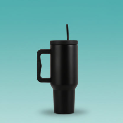 Black Tumbler With Handle by Gift Hub Mart