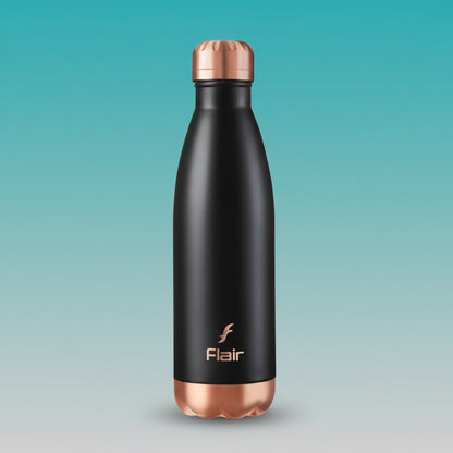 Black Vacuum Insulated Steel Bottle 1000 ml- Flair by Gift Hub Mart