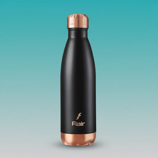 Black Vacuum Insulated Steel Bottle 1000 ml- Flair