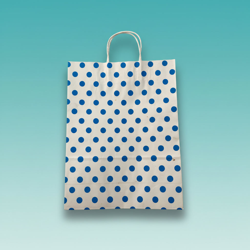 Blue Polka Dot Bag Big by Gift Hub Mart