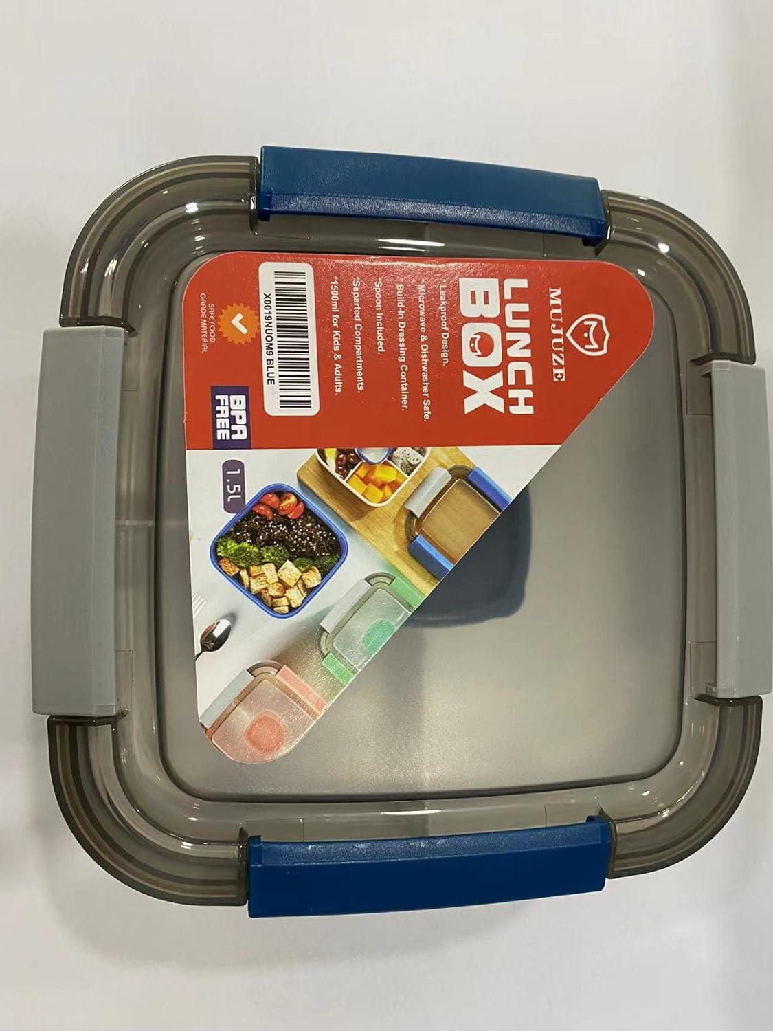 4 Compartment Lunch Box with dip container leakproof