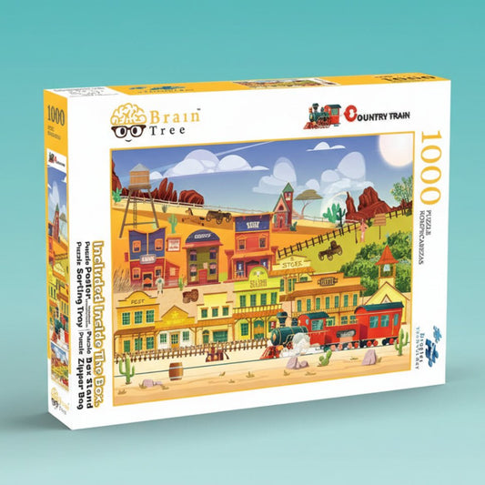 Brain Tree Country Train Puzzle 1000 Pcs by Gifthubmart