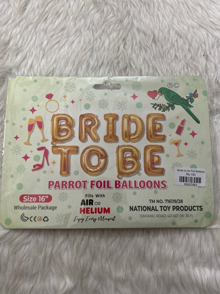 Bride to be Foil Balloon by Gift Hub Mart