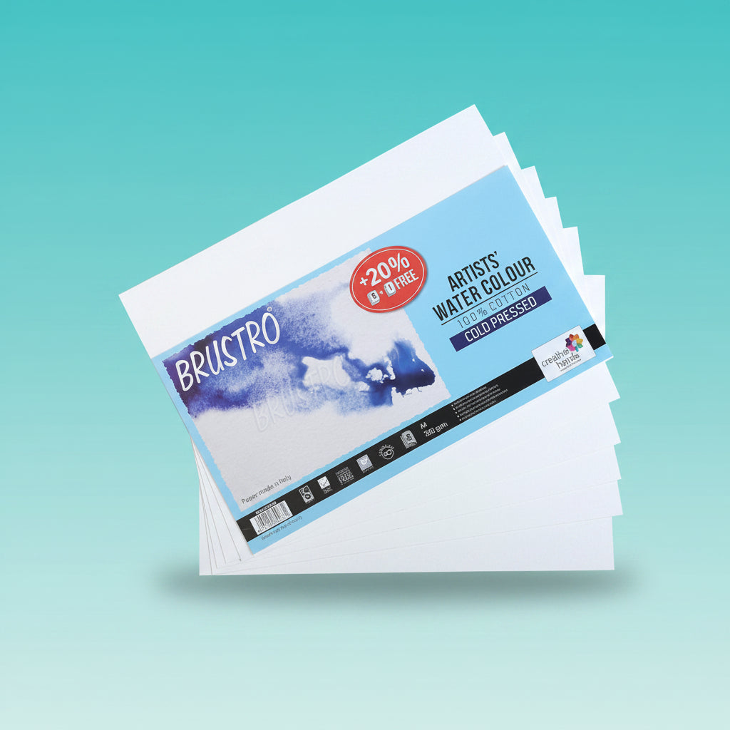 Brustro A4 Water Colour Paper 280 GSM Brustro (Single Pc) by Gifthubmart