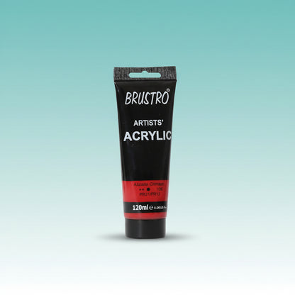 Brustro Artists Acrylic Tube Alizarin Crimson 120ml by Gifthubmart