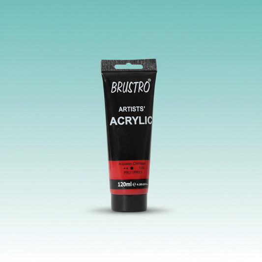 Brustro Artists Acrylic Tube Alizarin Crimson 120ml by Gifthubmart