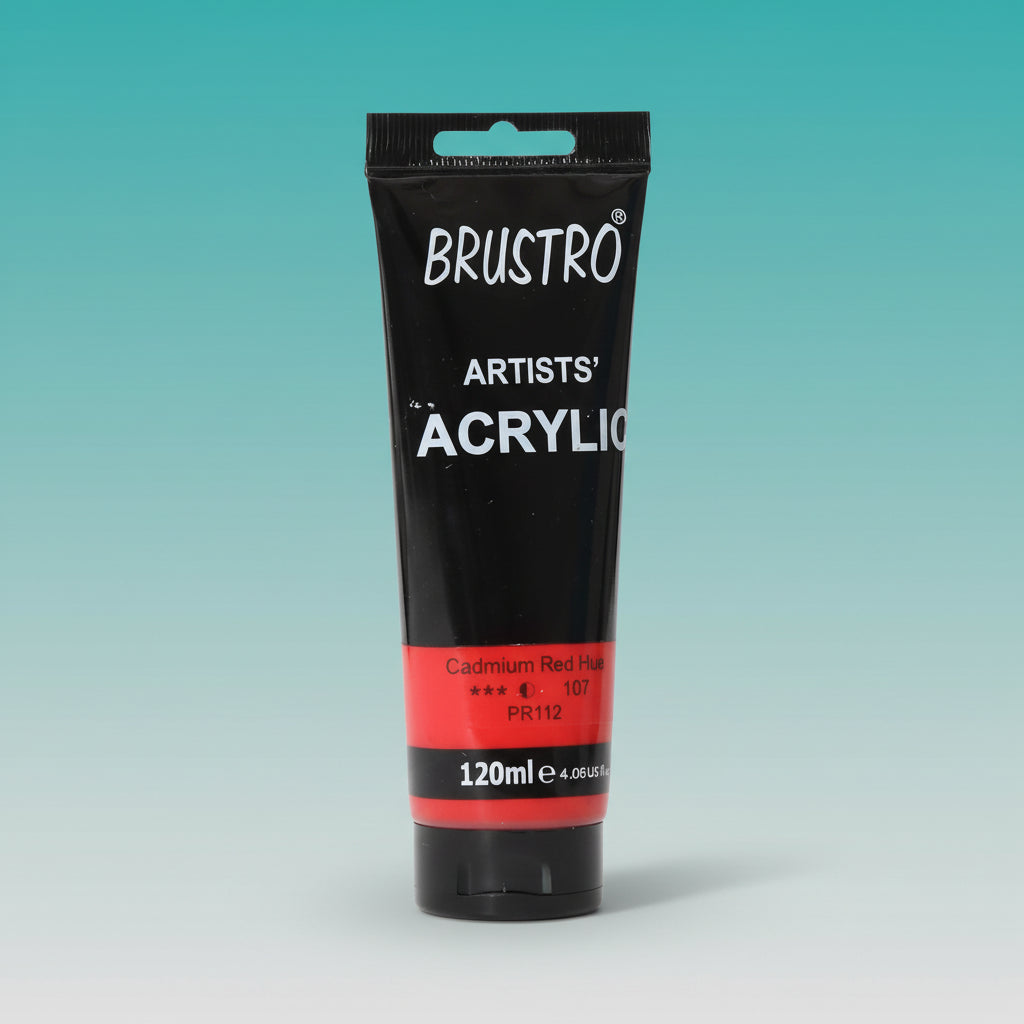 Brustro Artists Acrylic Tube Cadmium Red Hue 120ml by Gifthubmart
