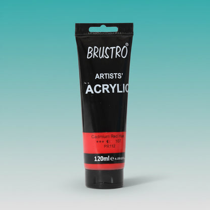 Brustro Artists Acrylic Tube Cadmium Red Hue 120ml by Gifthubmart