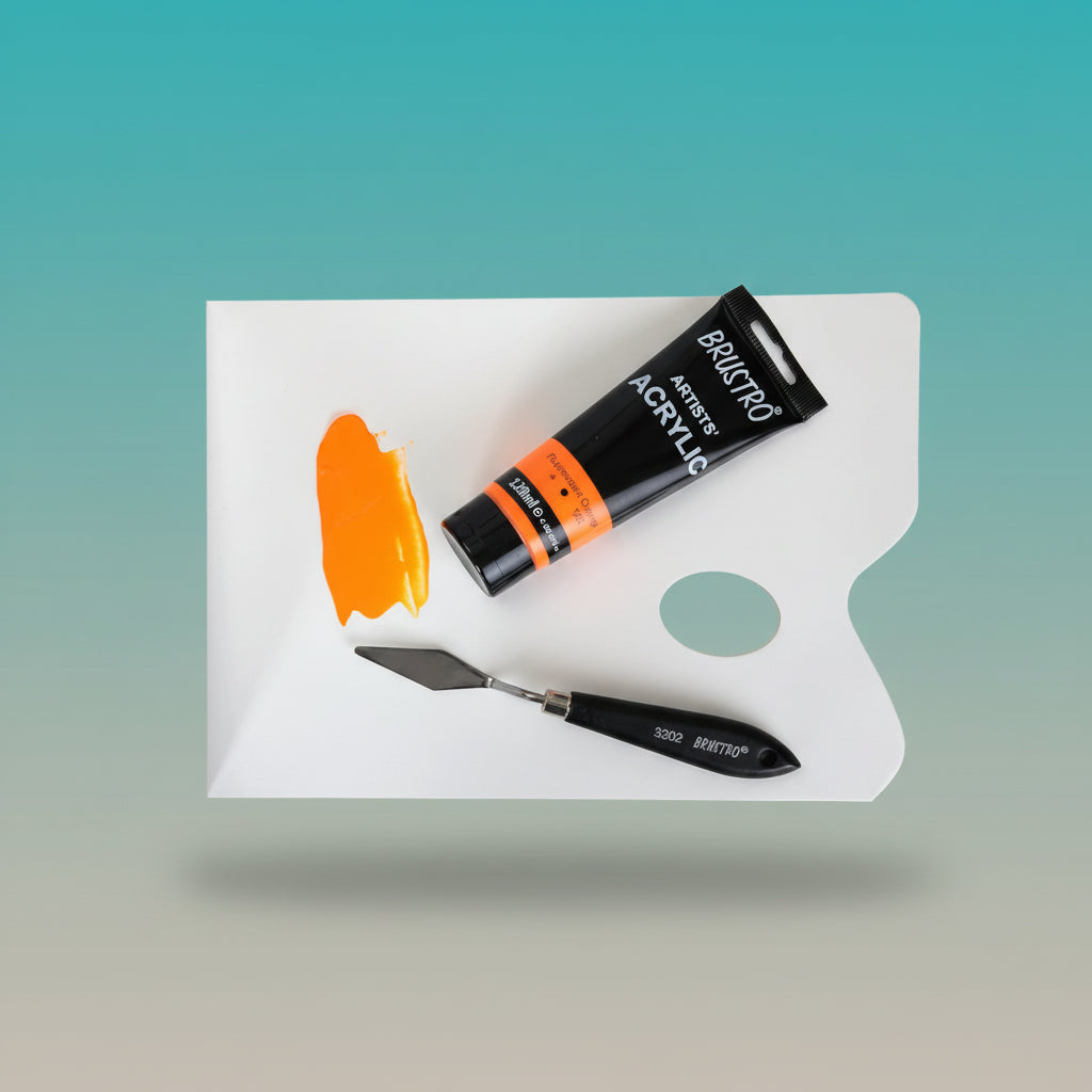 Brustro Artists Acrylic Tube Fluorescent Orange 120ml by Gifthubmart
