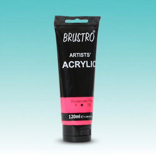 Brustro Artists Acrylic Tube Fluorescent Pink 120ml by Gifthubmart
