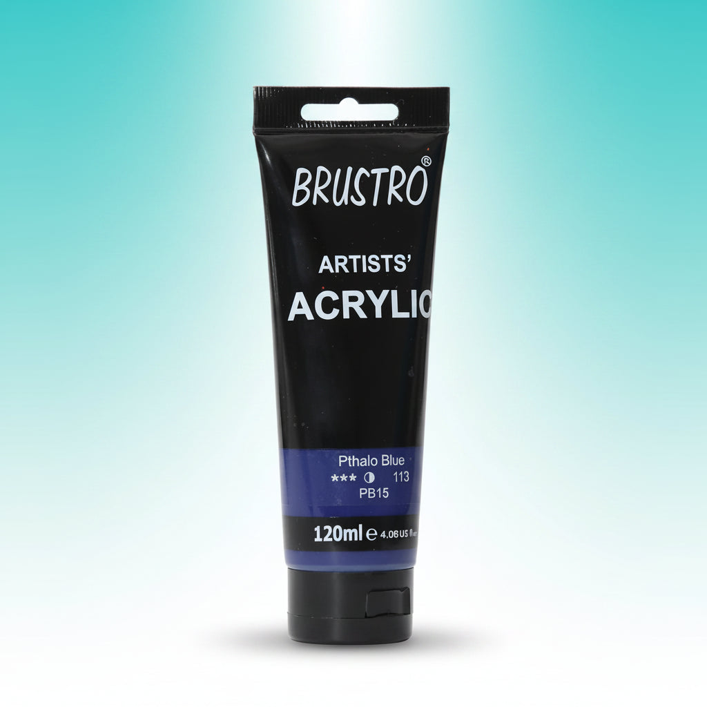 Brustro Artists Acrylic Tube Pthalo Blue 120ml by Gifthubmart