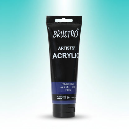 Brustro Artists Acrylic Tube Pthalo Blue 120ml by Gifthubmart