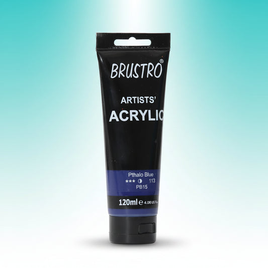Brustro Artists Acrylic Tube Pthalo Blue 120ml by Gifthubmart