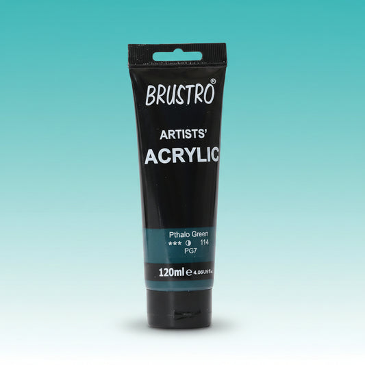 Brustro Artists Acrylic Tube Pthalo Green 120ml by Gifthubmart