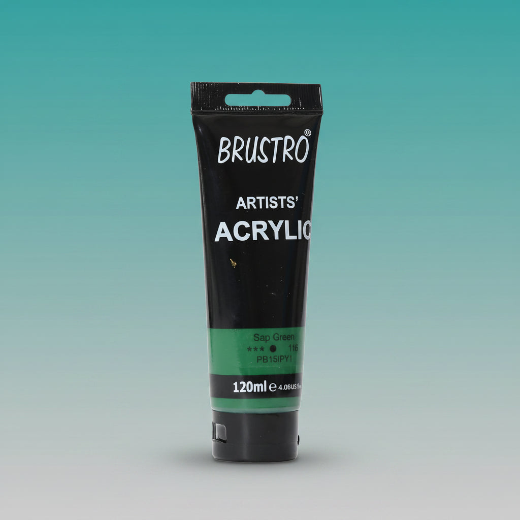 Brustro Artists Acrylic Tube Sap Green 120ml by Gifthubmart