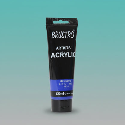 Brustro Artists Acrylic Tube Ultramarine 120ml by Gifthubmart