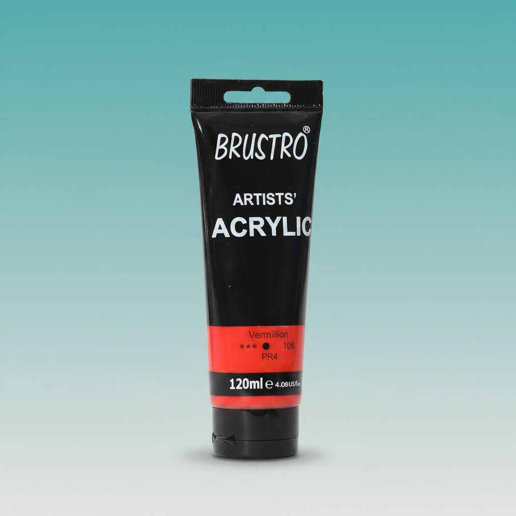 Brustro Artists Acrylic Tube Vermillion 120ml by Gifthubmart