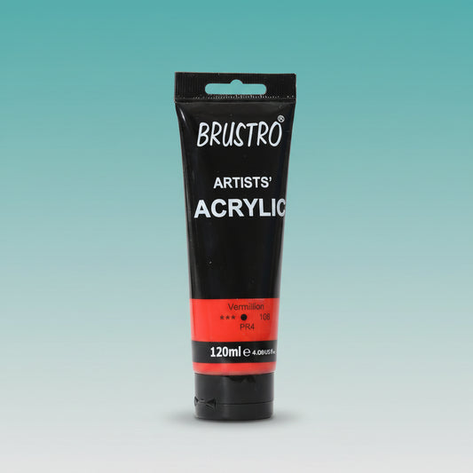 Brustro Artists Acrylic Tube Vermillion 120ml by Gifthubmart