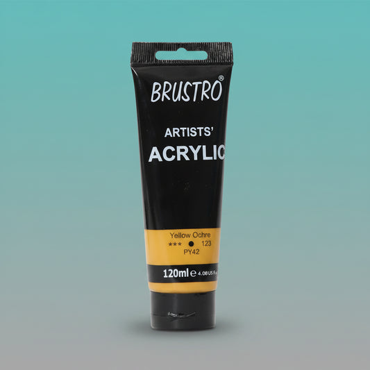 Brustro Artists Acrylic Tube Yellow Ochre 120ml by Gifthubmart